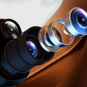 Exploded view of the Lumescope lens stack showing the optical elements in front of the sensor